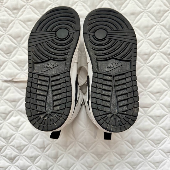 Jordan 1 Mid Youth Black White Sneakers Size 13C - Picture 9 of 14